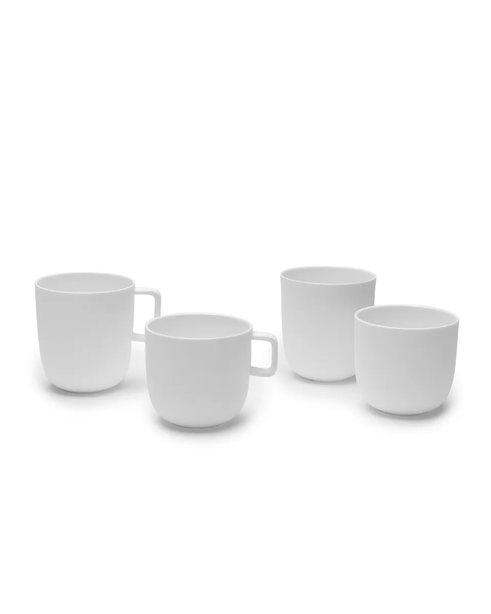 Coffee cup Collection Serax white enamelled base L 8 D 8 H 7.5 CM