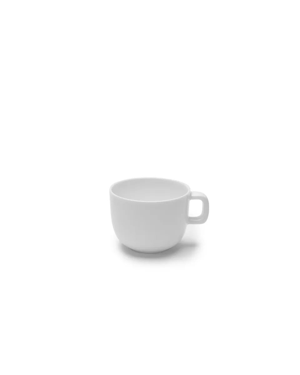 White enamelled coffee cup and saucer Base Serax L 7.5 D 6 H 4.5 CM