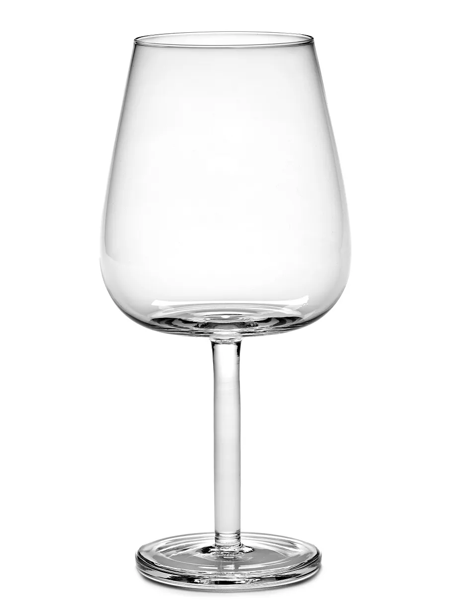 Red Wine Glass Curved Transparant Base Collection Serax L 10 W 10 H 22 CM