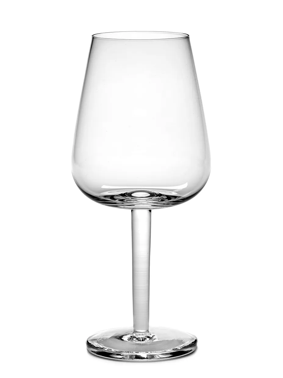 White Wine Glass Curved Transparant Base Collection Serax L 9 W 9 H 21 CM