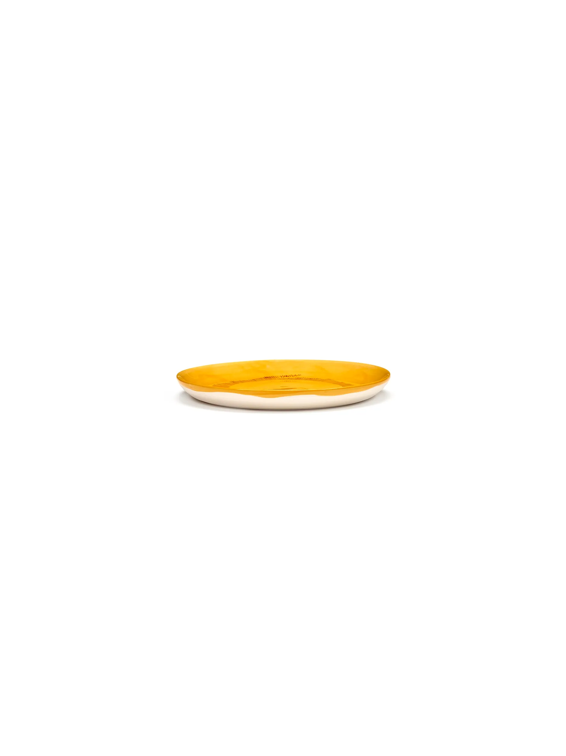 Plate S Yellow-Stripes Red Feast by Serax L 19 W 19 H 2 CM