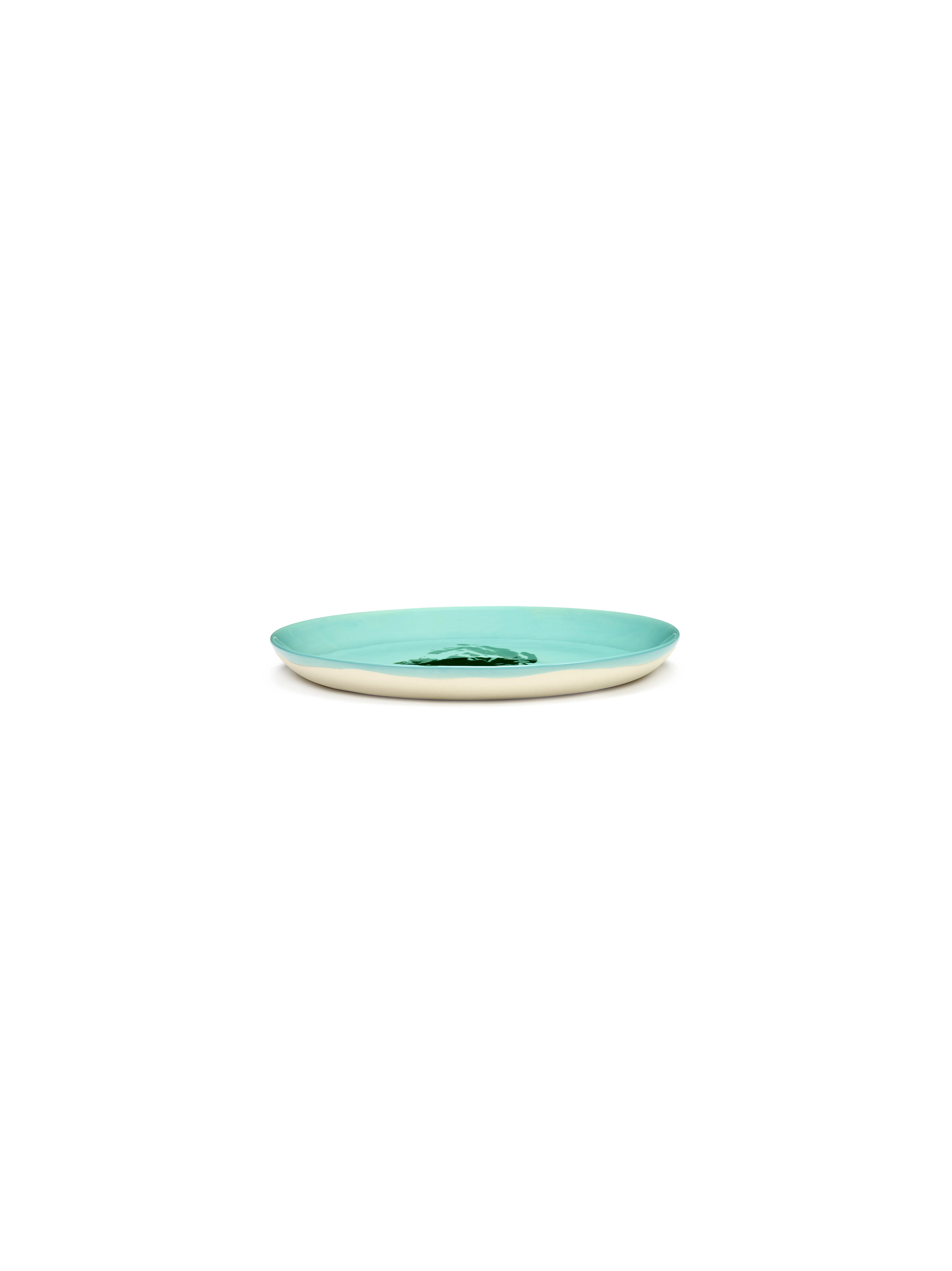 Piatto M Feast Del Carciofo Azzurro Verde di Serax L 22.5 W 22.5 H 2 CM