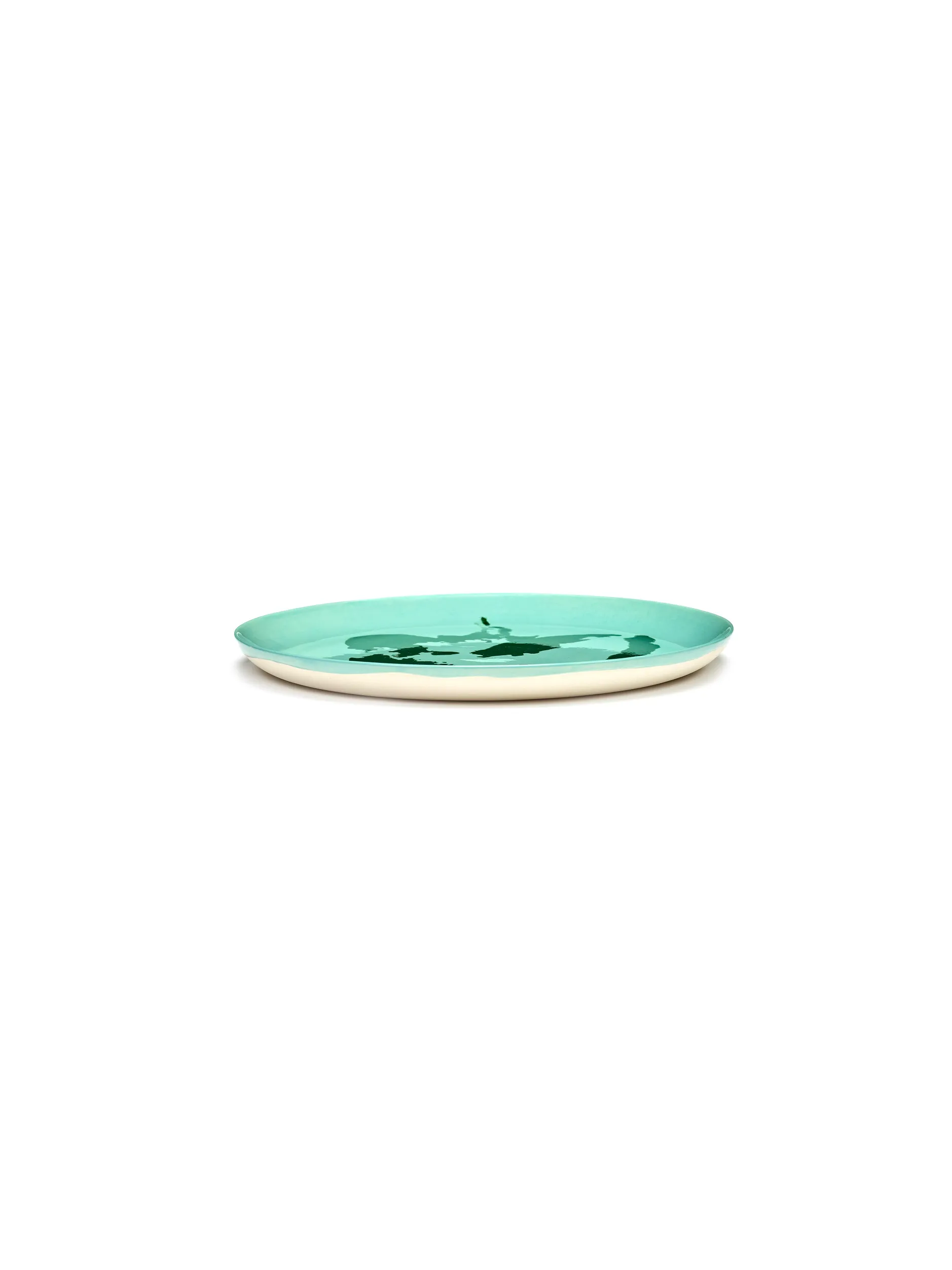 Plate L Azure Pepper Green Feast by Serax L 26.5 W 26.5 H 2 CM