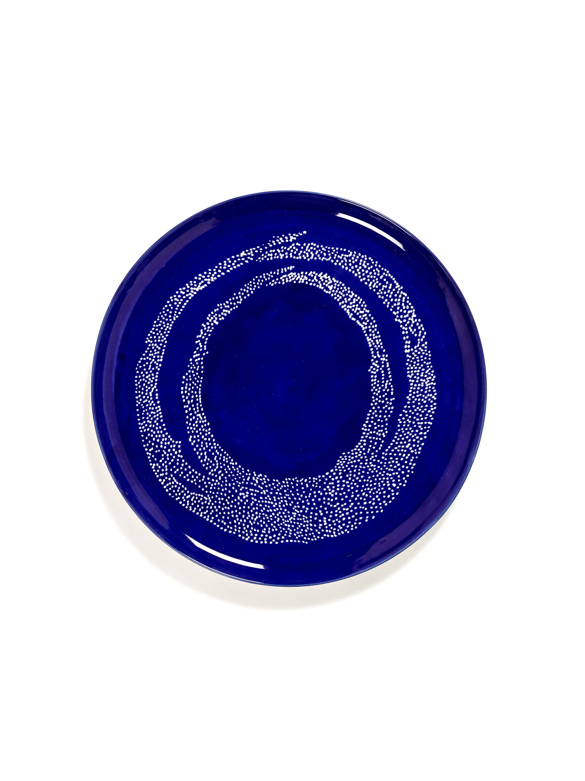 Serving Plate Dark Blue-Dots White Feast Ottolenghi by Serax L 35 W 35 H 2 CM