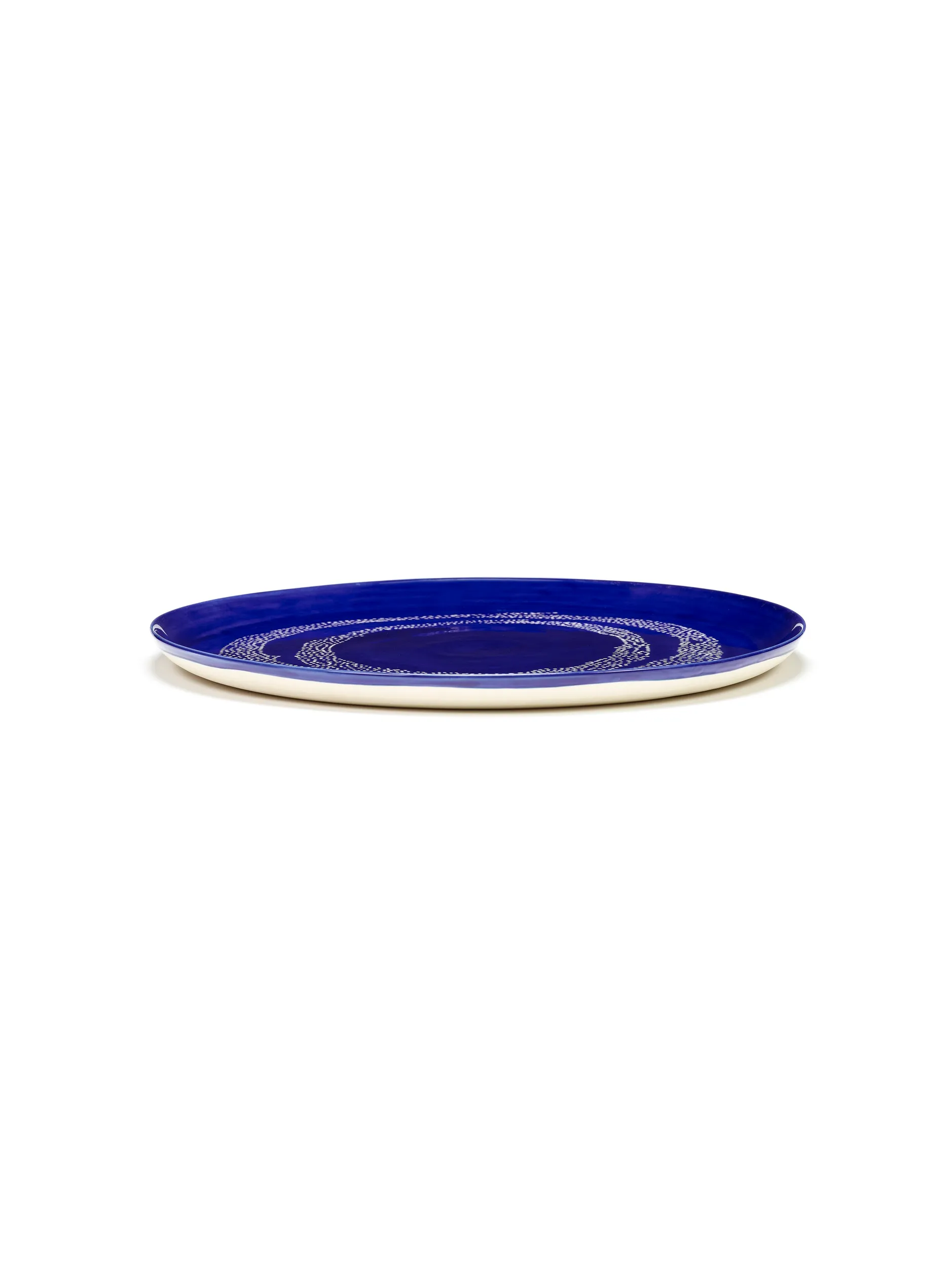 Serving Plate Dark Blue-Dots White Feast Ottolenghi by Serax L 35 W 35 H 2 CM