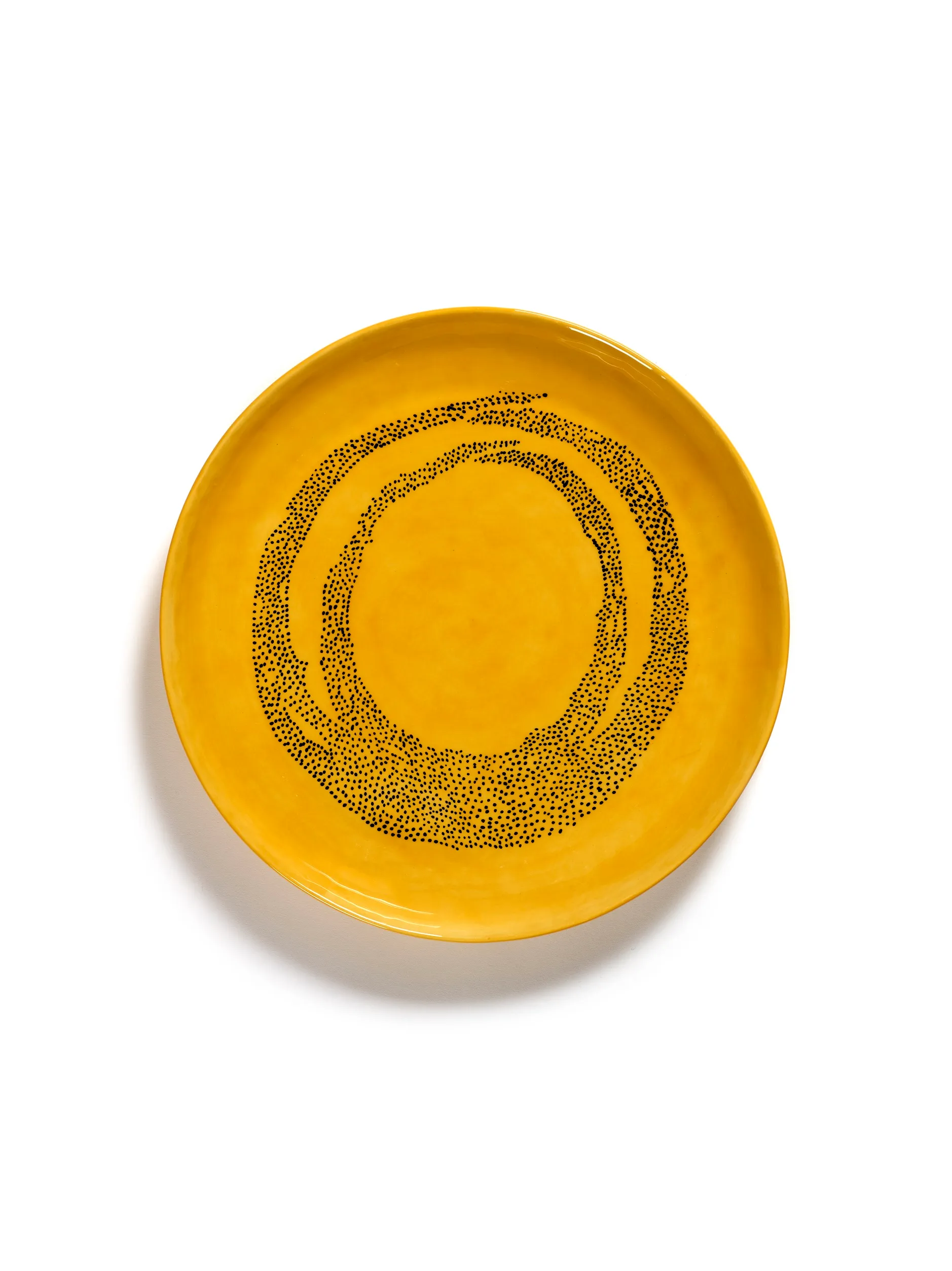 Serving Plate S Yellow-Dots Black Feast Ottolenghi by Serax L 35 W 35 H 4 CM