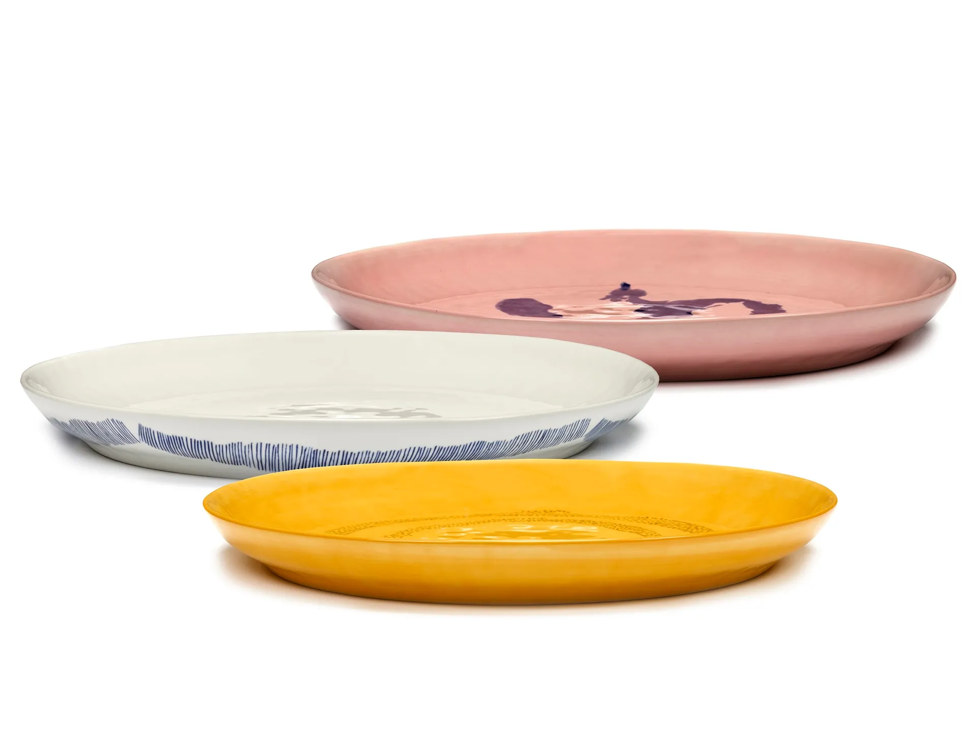 Serving Plate S Pink Pepper Blue Feast Ottolenghi by Serax L 35 W 35 H 4 CM