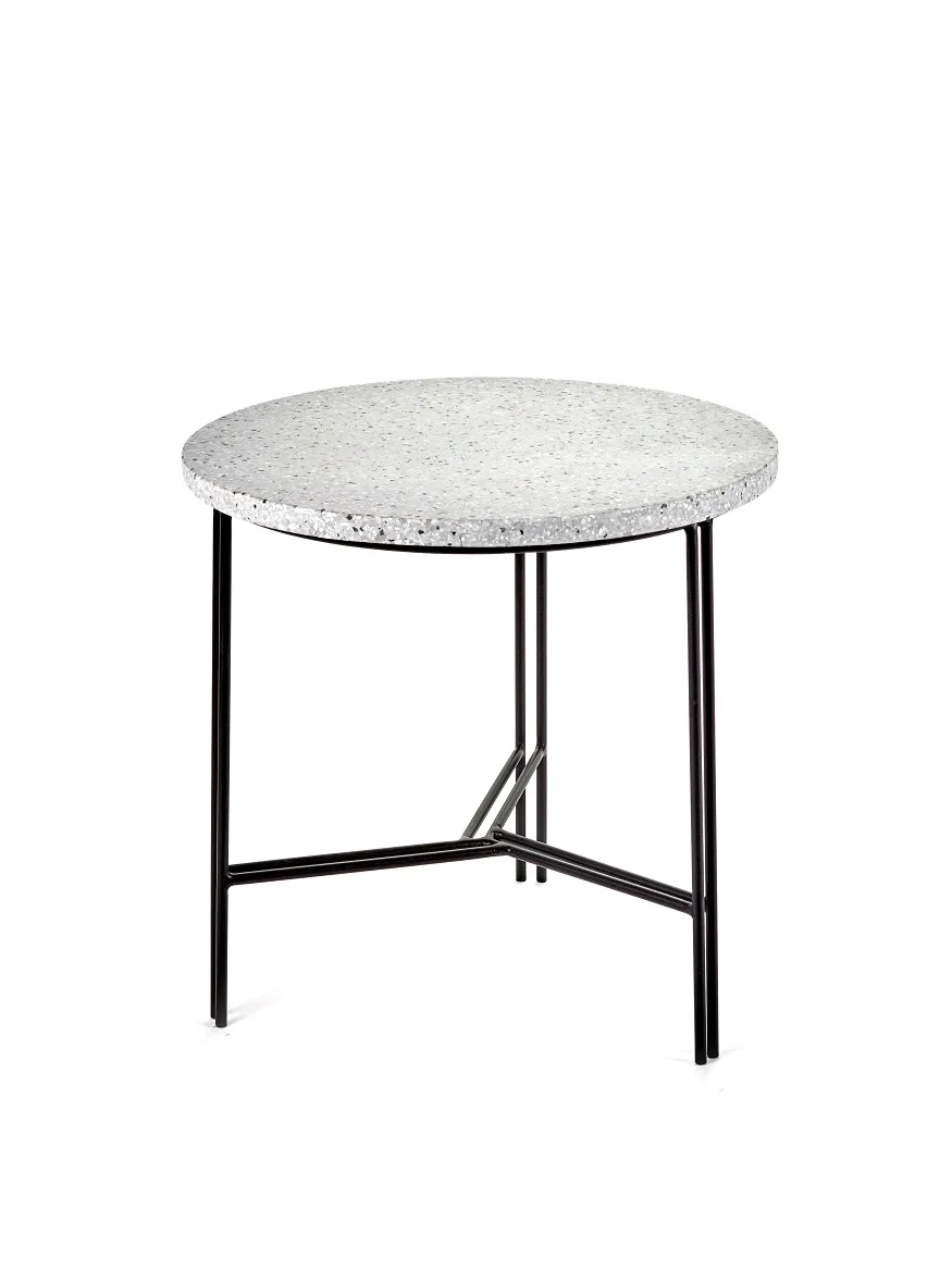 Sidetable Black/Grey Terrazzo M L 40 W 40 H 40CM Antonino Sciortino by Serax