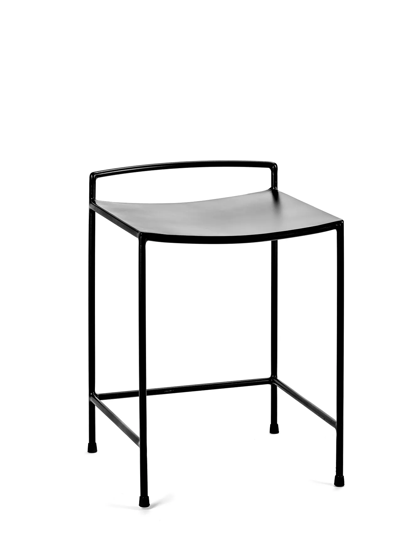 Stool Metal Black Nello L 35.5 W 34.5 H 50CM Antonino Sciortino by Serax