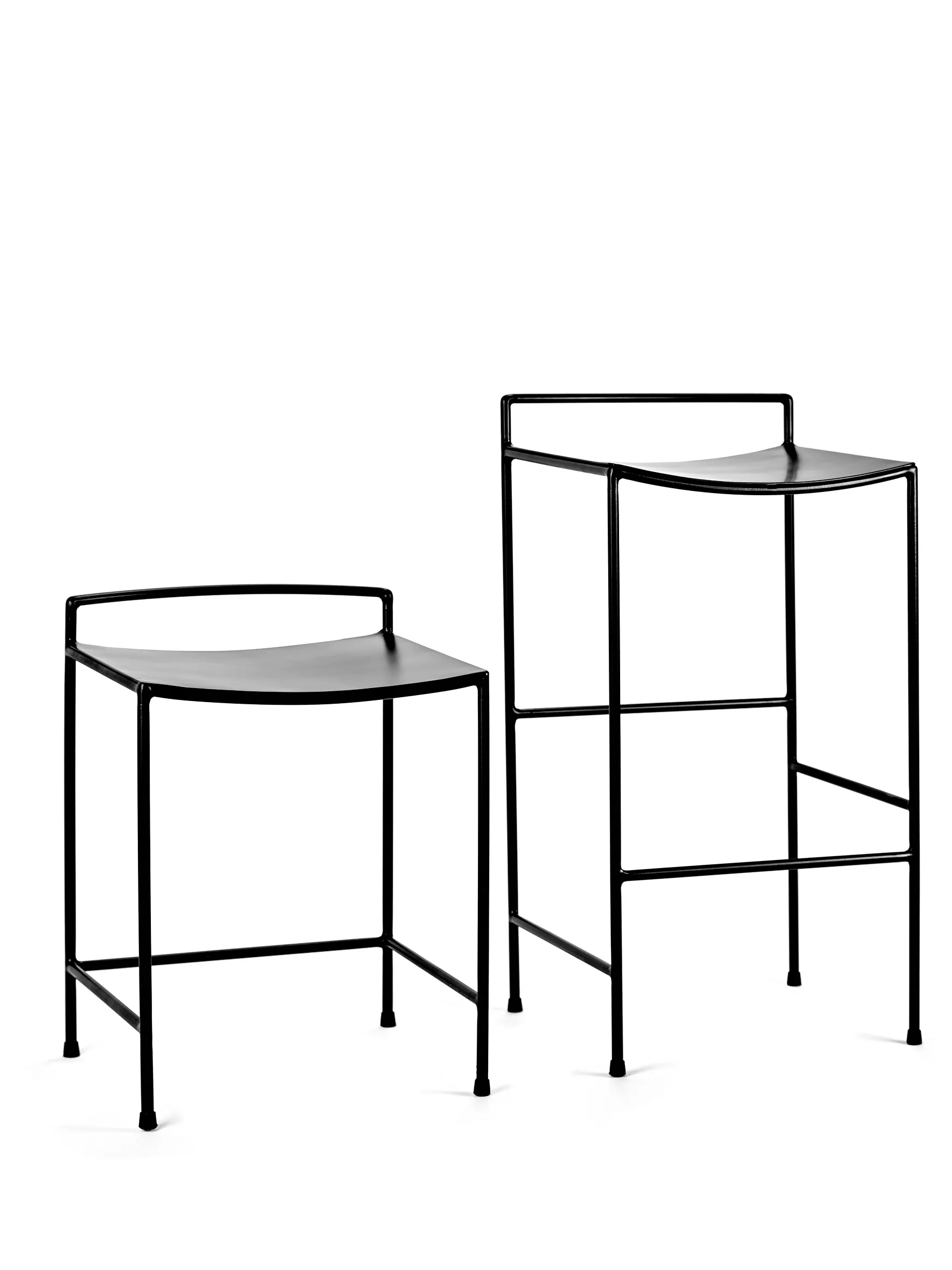 Stool Metal Black Nello L 35.5 W 34.5 H 50CM Antonino Sciortino by Serax