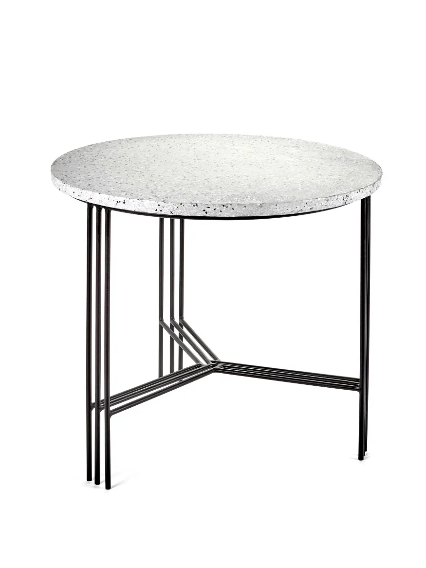 Sidetable Black/Grey Terrazzo L L 50 W 50 H 45CM Antonino Sciortino by Serax