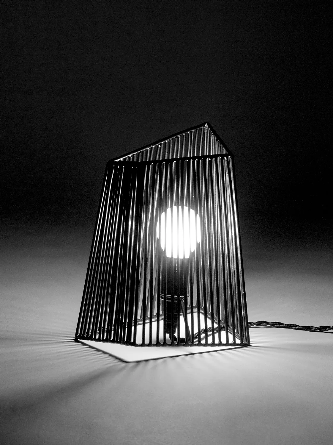 Wall/Table Lamp M Ombre Black L 17 W 12.5 H 20CM by Antonino Sciortino