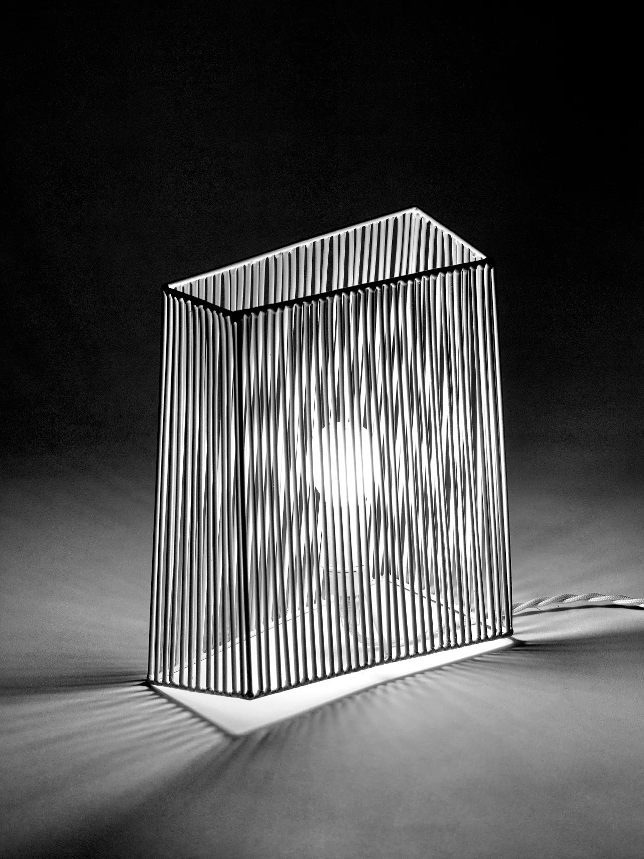 Wall/Table Lamp L Ombre White L 23.5 W 21 H 26CM by Antonino Sciortino
