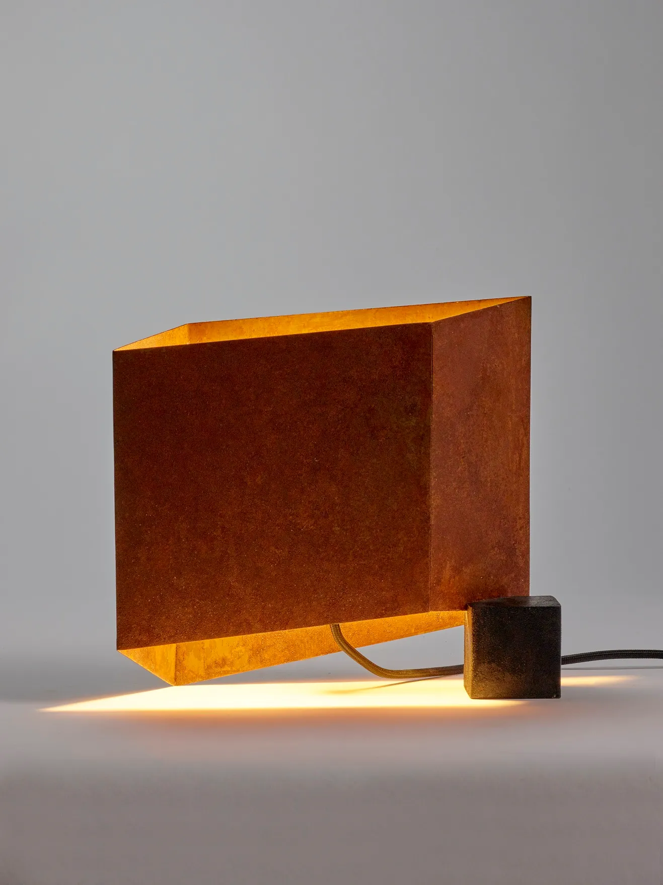 Table Lamp L Black Rust Kyoto L 29 W 10 H 26CM by Antonino Sciortino
