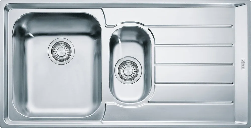 Franke NEX 651 Neptune 1 bowl and 1/2 built-in sink Franke NEX 651 Neptune 100 x 51 cm with right drainer in satin stainless steel