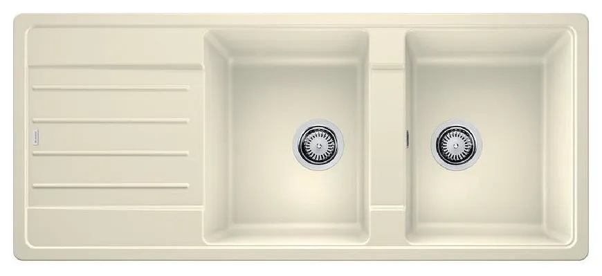 Blanco 1523166 Fragranite sink 2 bowls + Reversible drainer LEGRA 8 S Overtop Jasmine Base 80 cm Silgranit material 116 x 50 cm