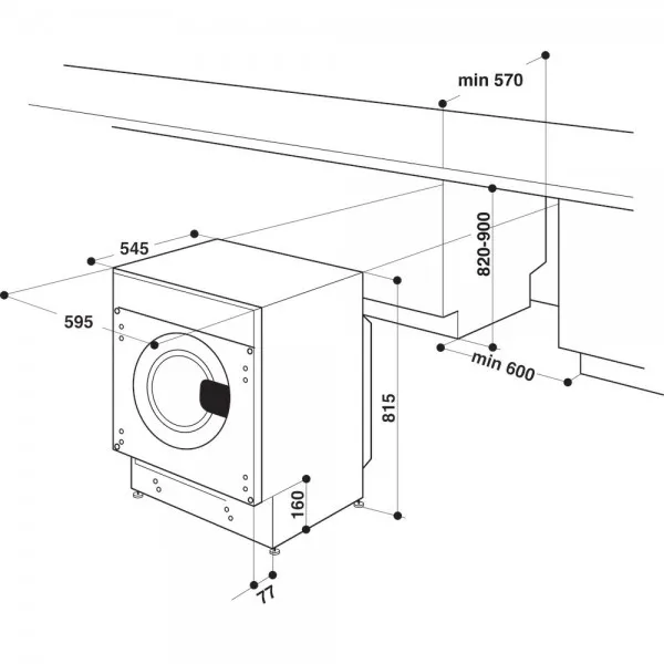 Hotpoint BI WDHG 861485 EU washer dryer built in