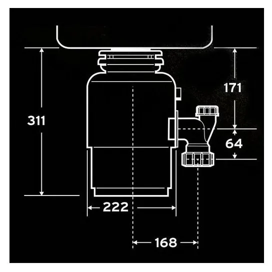 Insinkerator 1971150 Evolution 150 Domestic ecological sink with cutlery saving cap