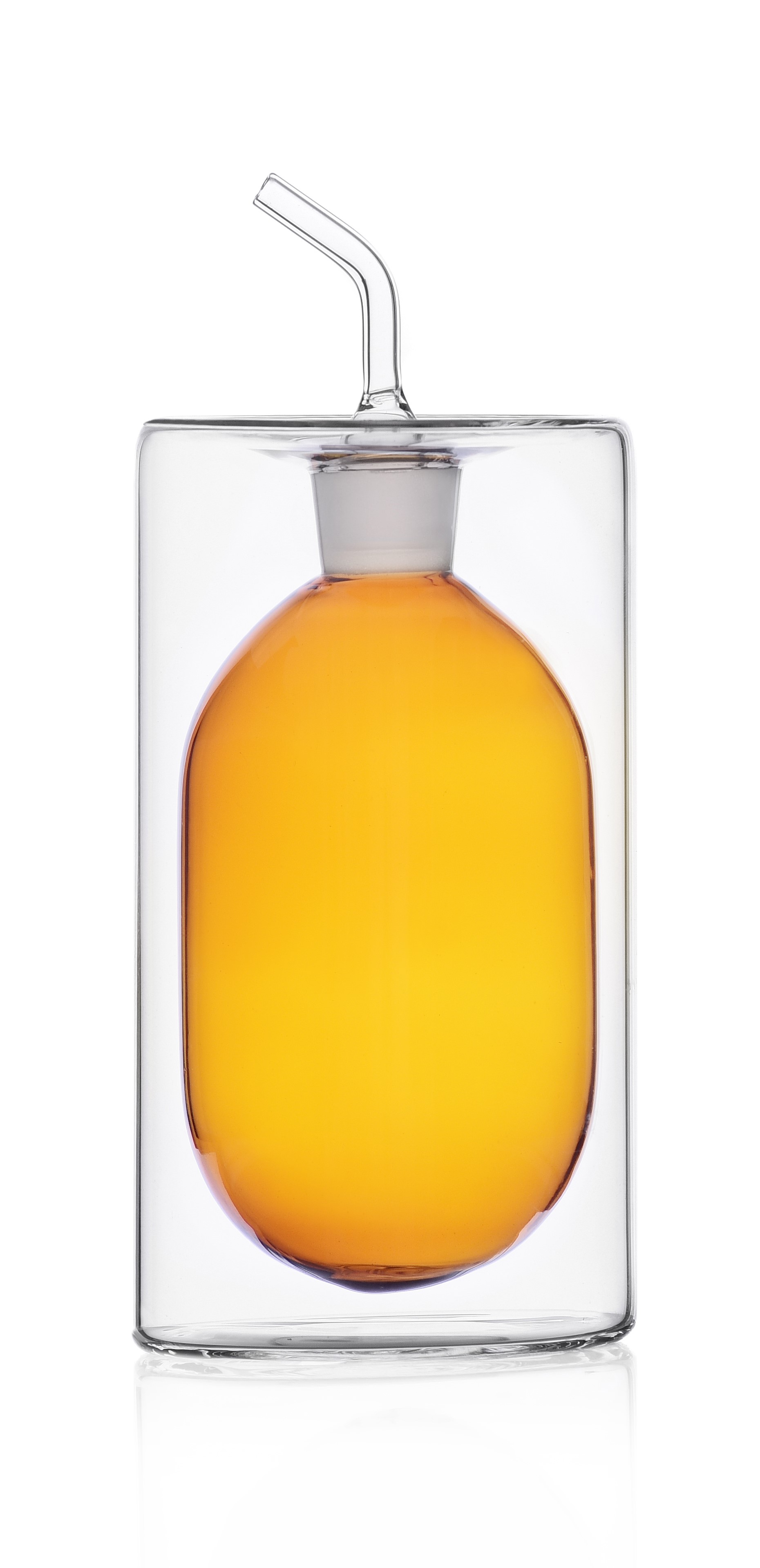 Cruet Ichendorf Cylinder 2 walls 250 ml Amber