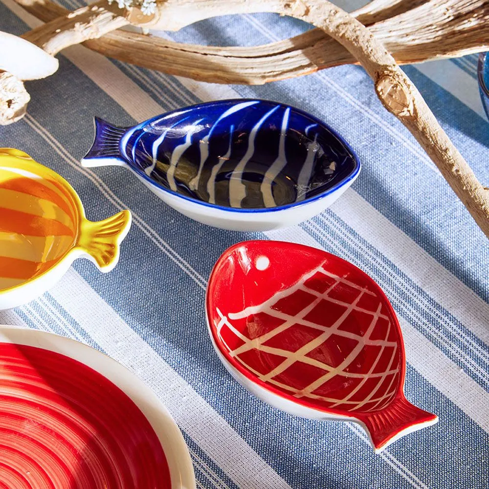 Piatto Pesce Tognana 13x8x3 cm Fish 2 Assortiti Stoneware Multicolor