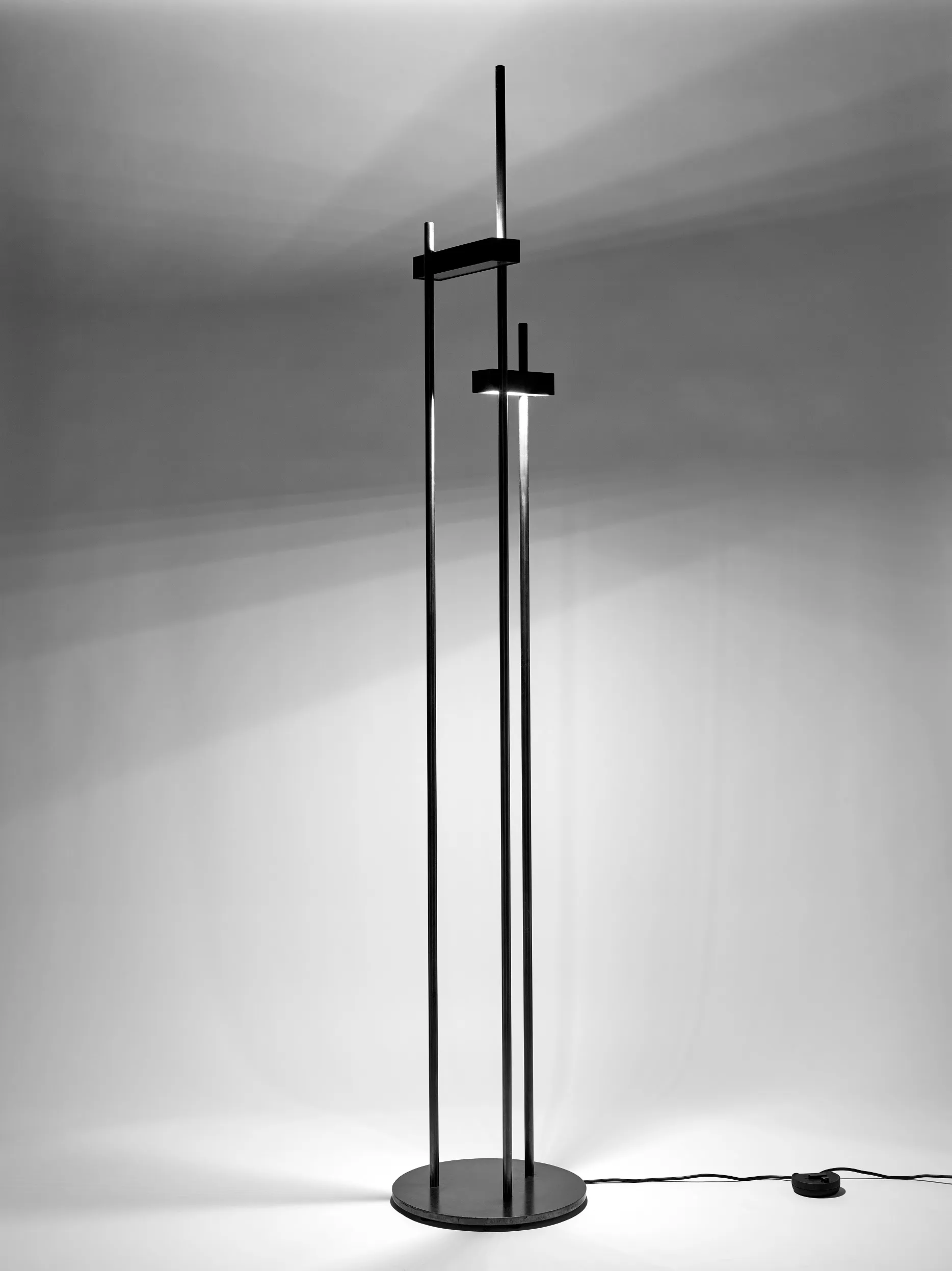 Floor Lamp Nr.38 Black Sofisticato L 40 W 40 H 231CM by Koen Van Guijze