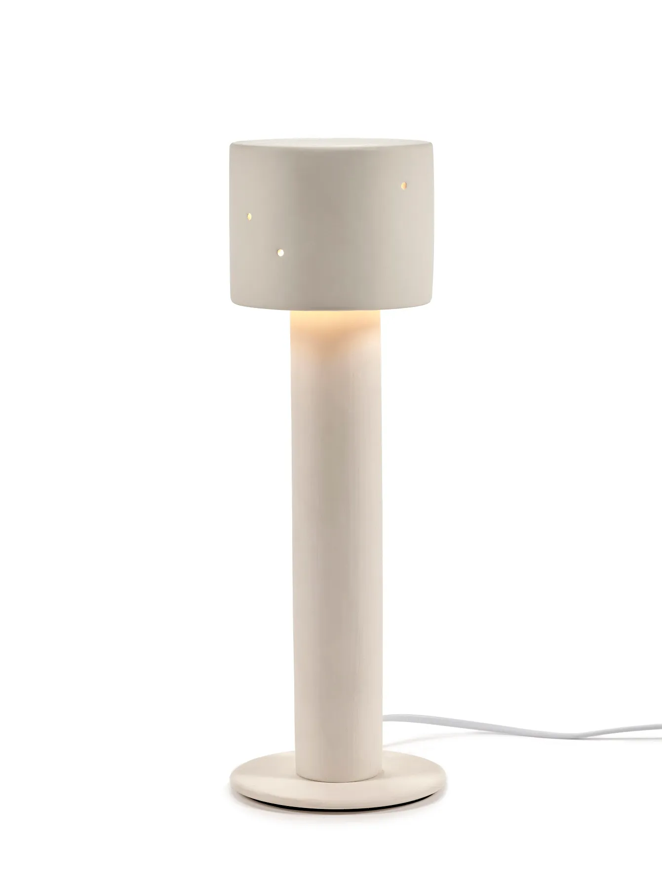 Table Lamp Beige Serax Clara 02 L 14.5 W 14.5 H 34.5CM by Anita Le Grelle