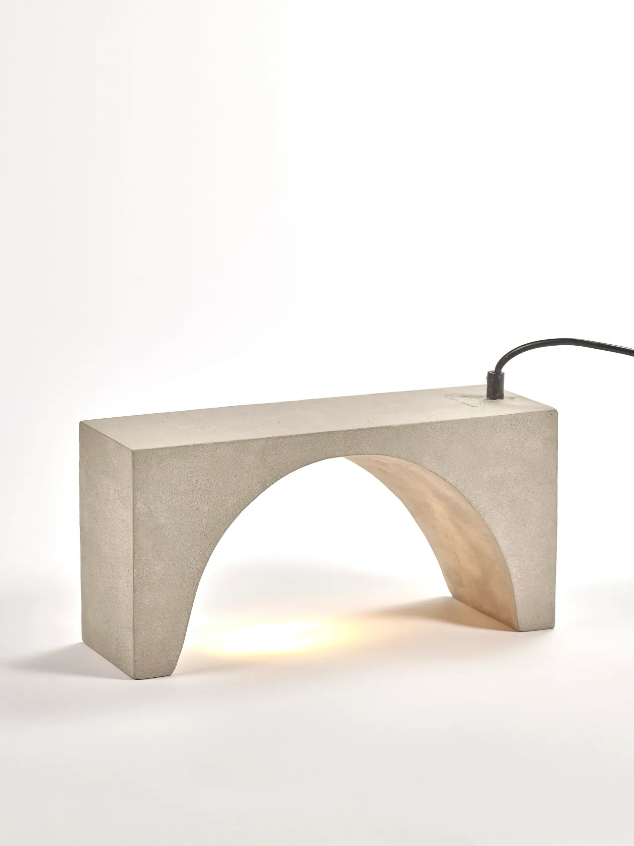 Table Lamp Concrete Tangent L 16.5 W 11 H 33CM by Patrick Paris