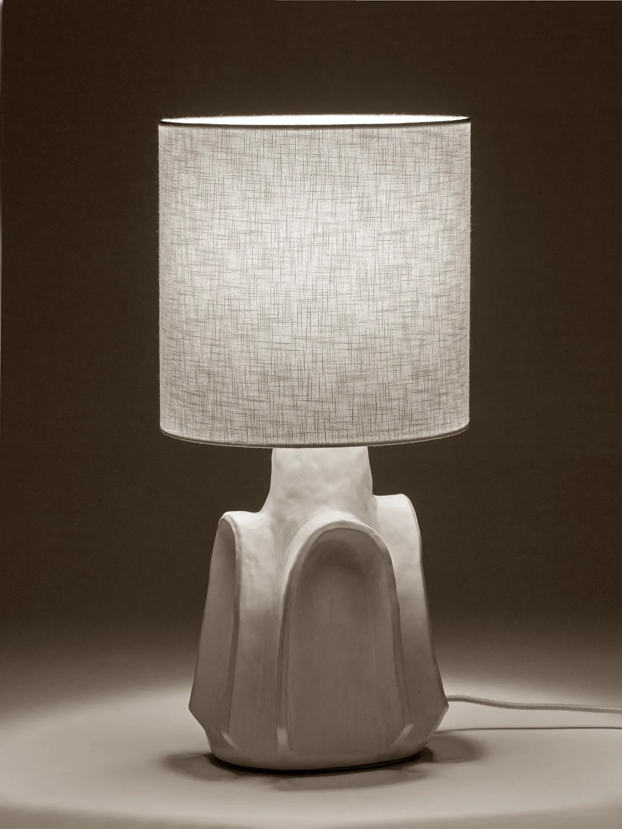 Table Lamp White Billy L 25 W 25 H 53 CM by Marie Michielssen