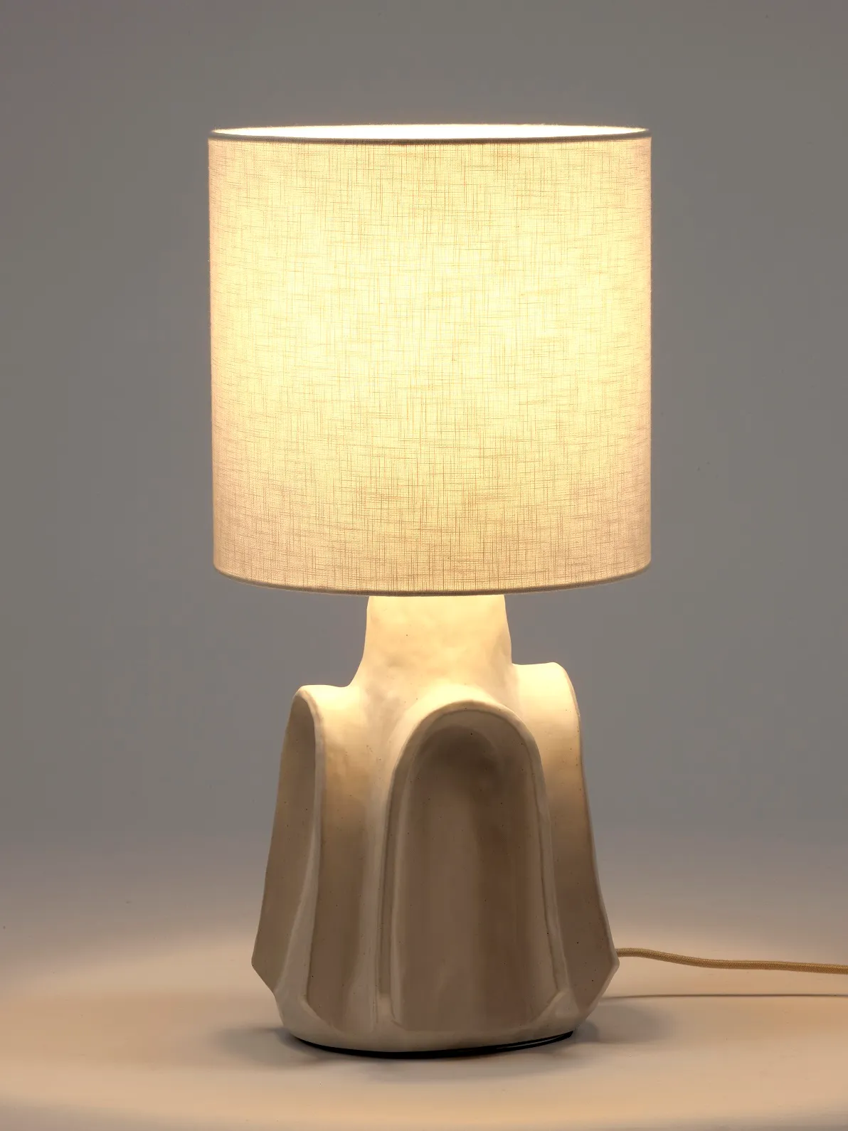 Table Lamp White Billy L 25 W 25 H 53 CM by Marie Michielssen