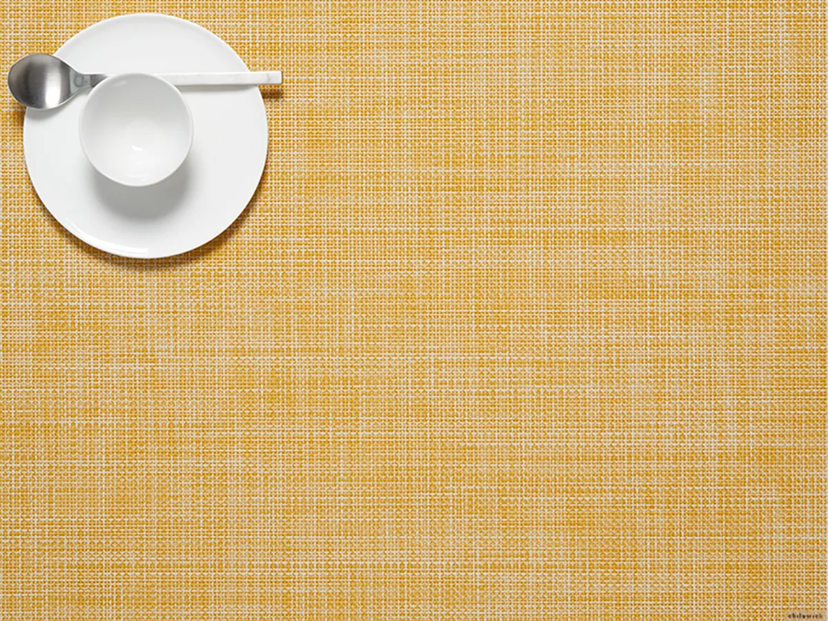 Rectangular Placemat Chilewich Mini Basketweave Ochre 36cm x 48cm