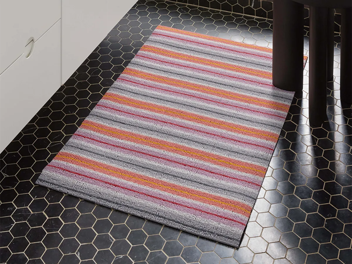 Ribbon Stripe Shag Mats Chilewich Bon Bon 46 cm x 71 cm