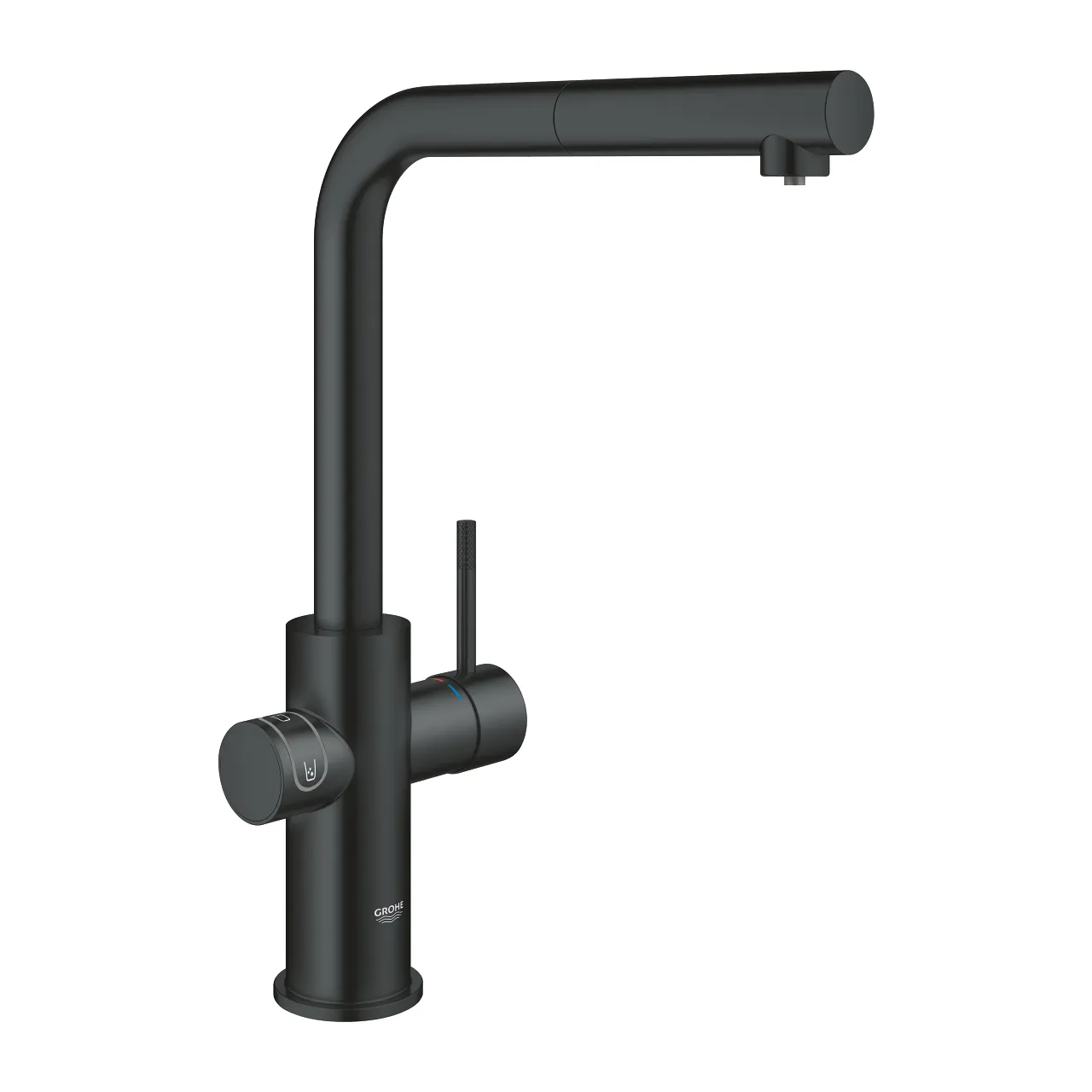 grohe blue home starter kit con doccetta estraibile nero velvet