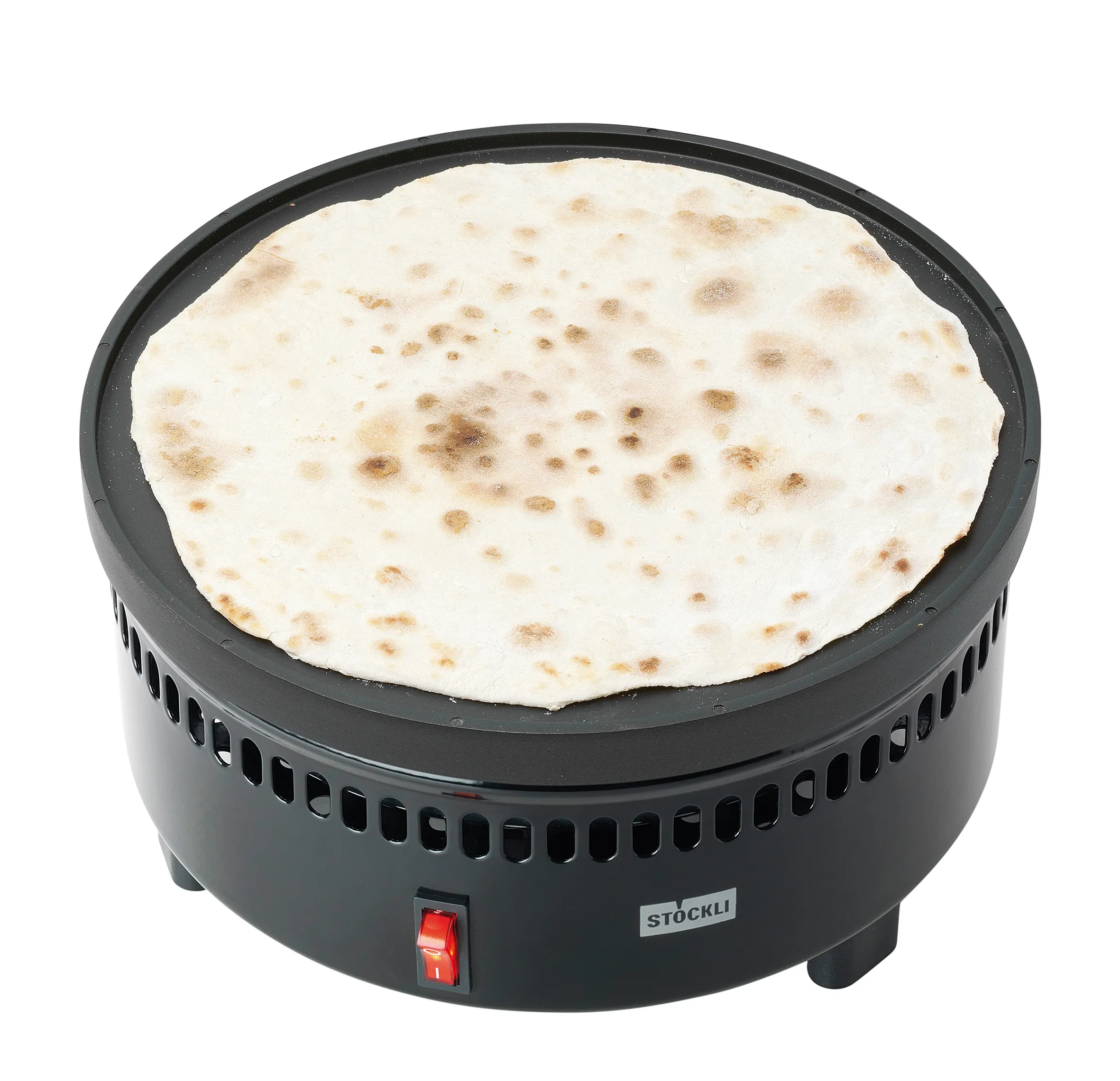 Forno Stockli per caldarroste e patate al cartoccio con piastra per crêpes e griglia