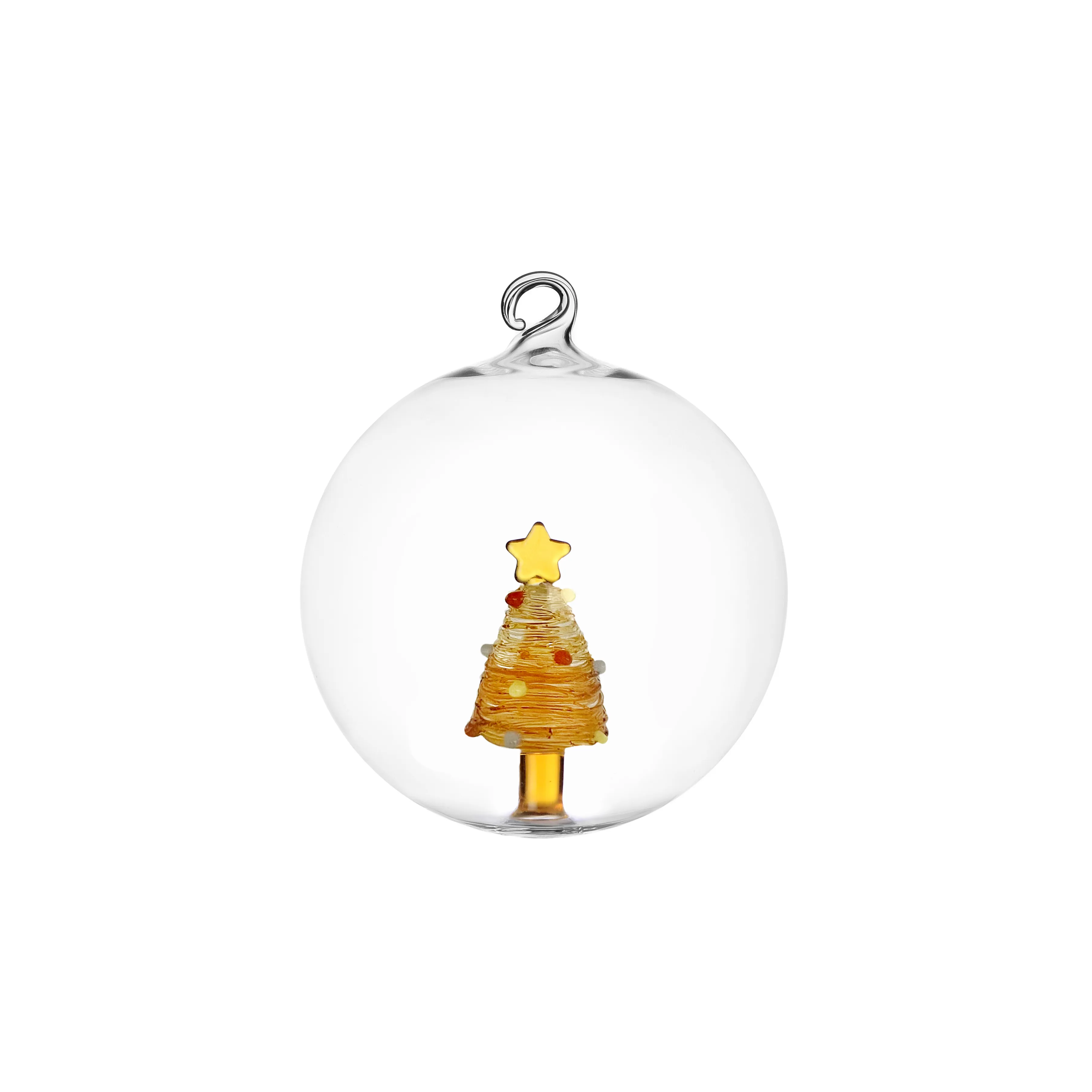 Palla natale Albero ambra-stella Ichendorf Collezione Christmas Tales
