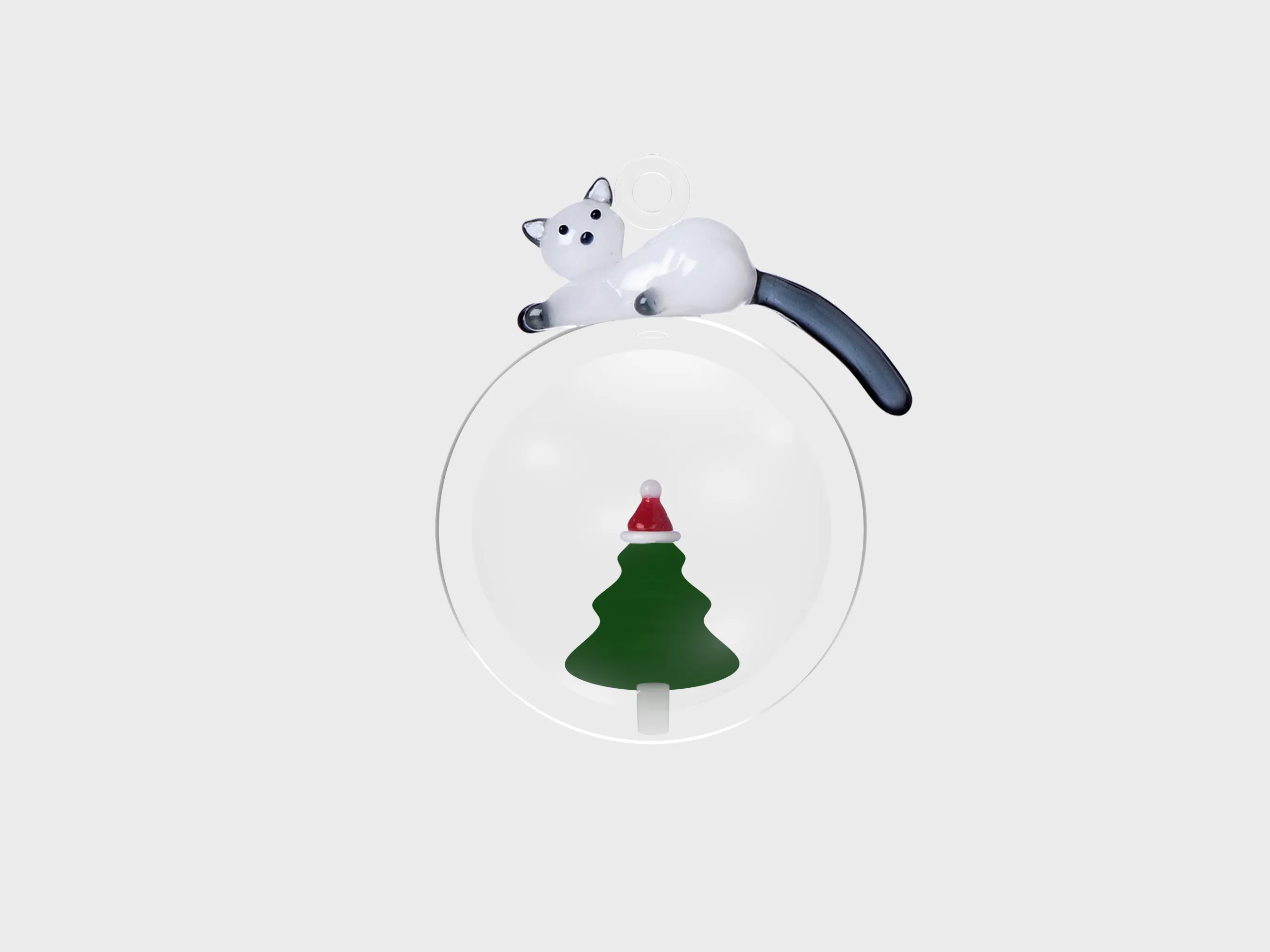 Palla Natale Gatto-Albero Natale Ichendorf Collezione Tabby Cat Crhristmas Edition