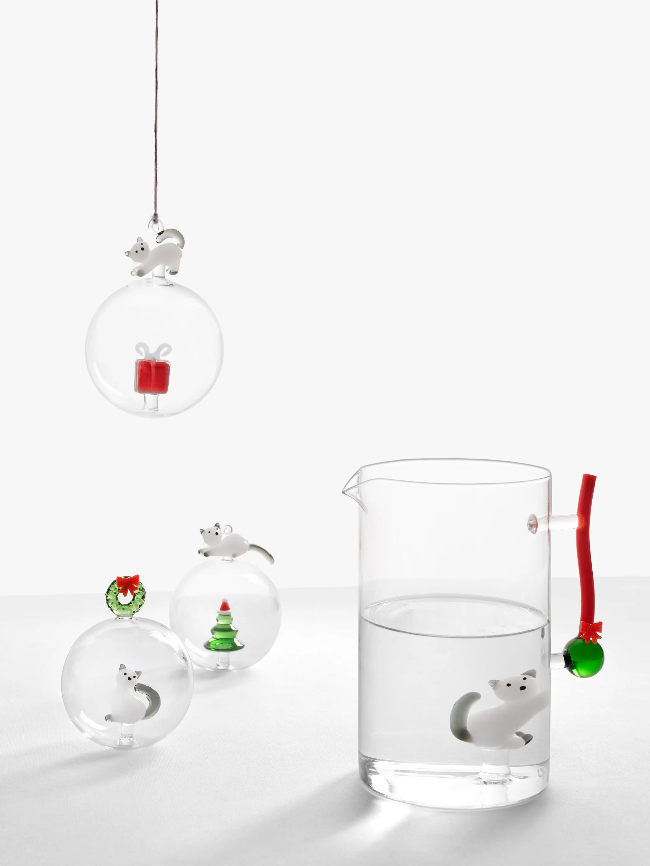 Brocca Gatto-Palla di Natale Ichendorf Collezione Tabby Cat Crhristmas Edition