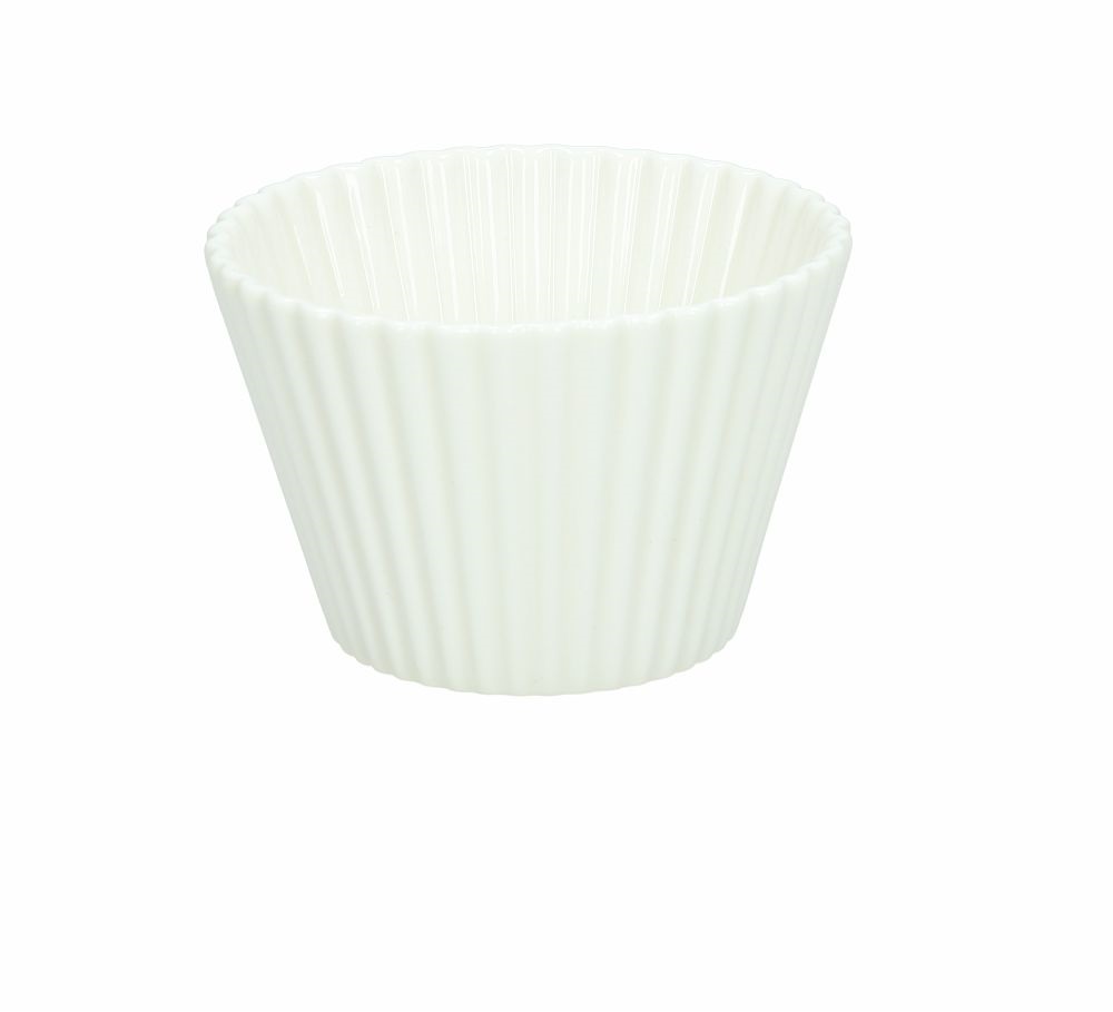 Set 6 Cup Cakes Ceramica Mignon Bianco