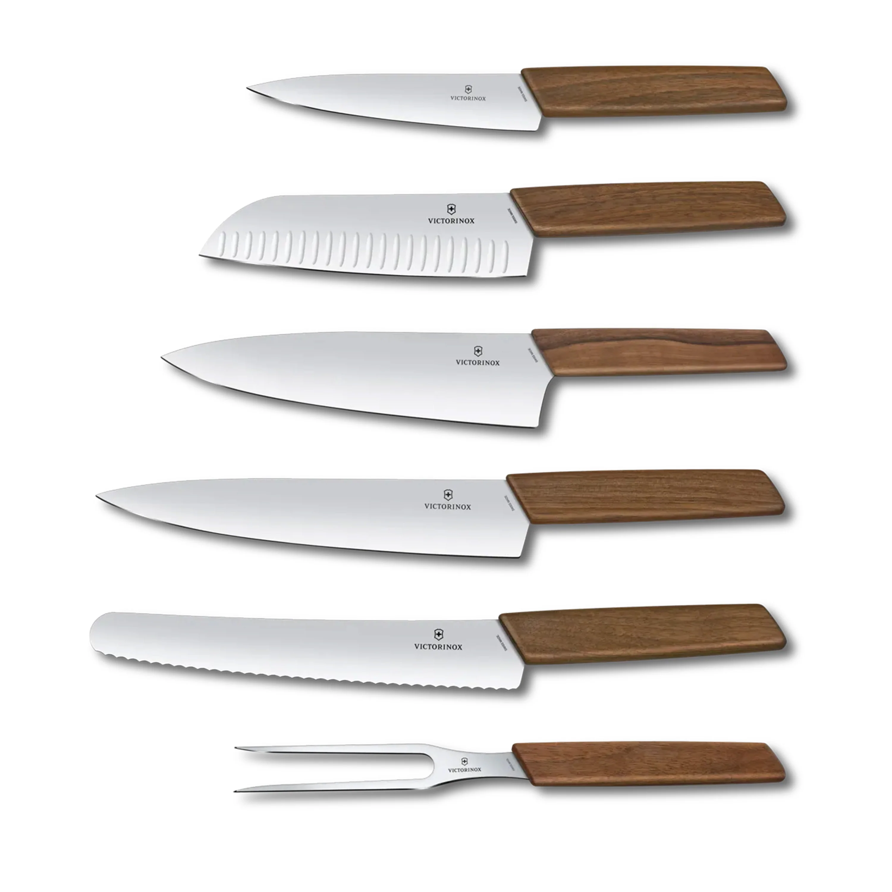 Victorinox Swiss Modern 6 pieces Walnut Knife Block