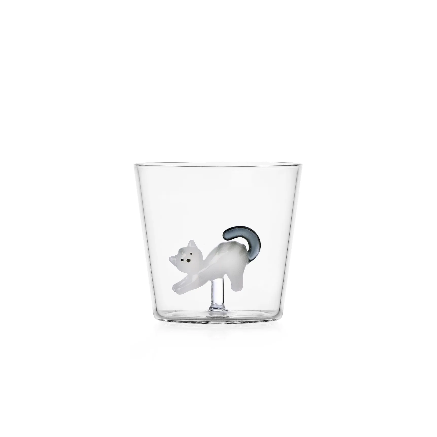 Ichendorf Tabby Cat Collection White Cat Tumbler with Black Spots