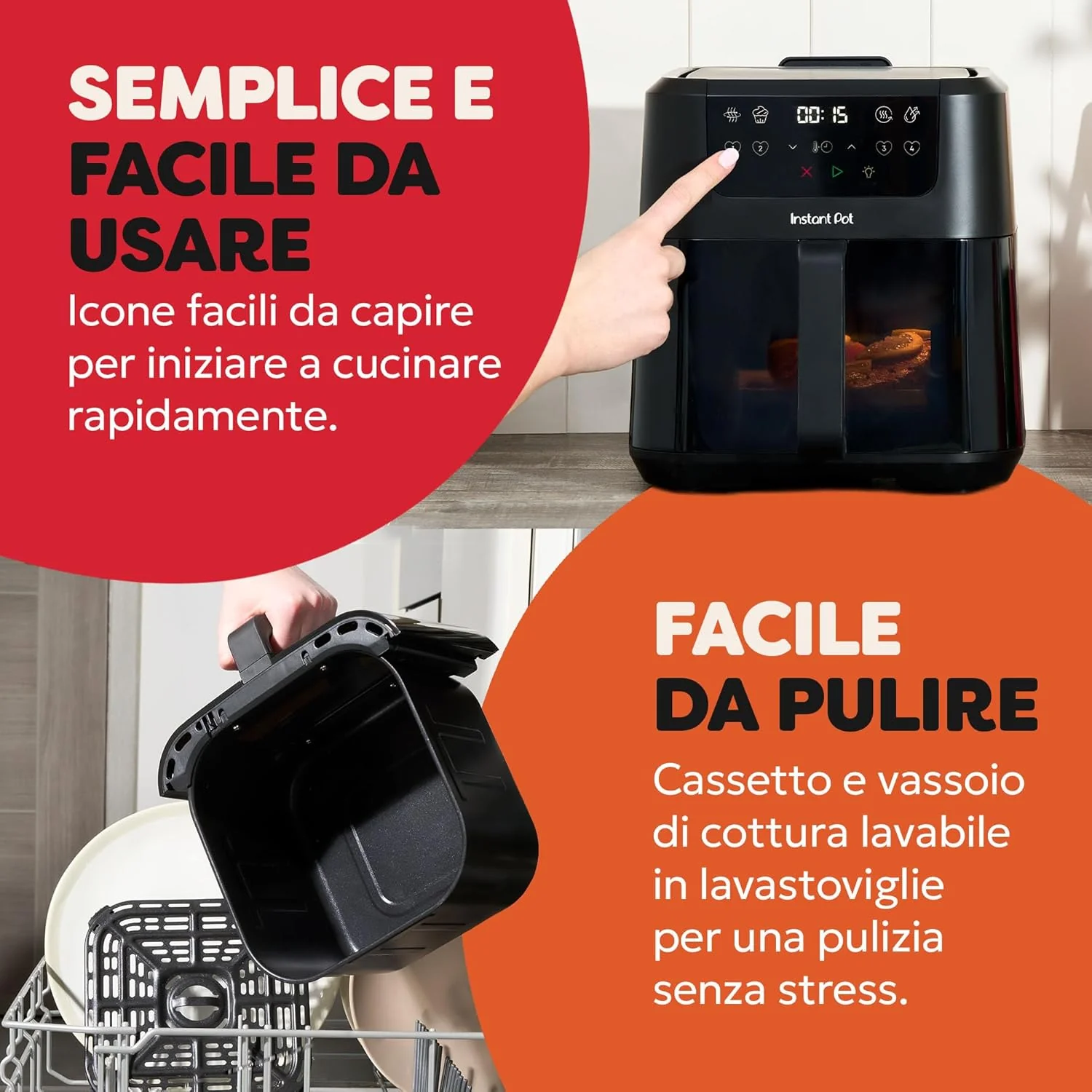 Friggitrice ad Aria Instant Vortex Clearcook 5L