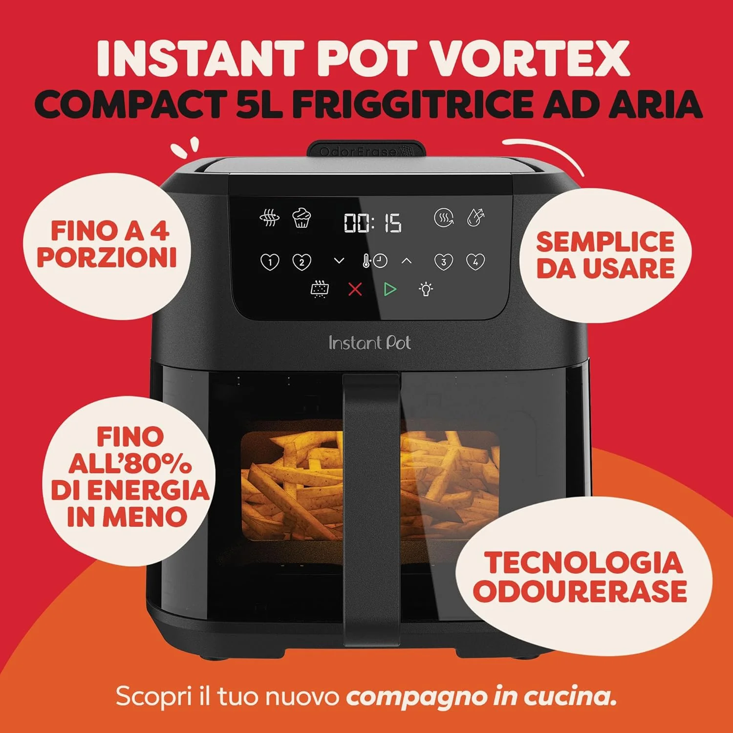 Friggitrice ad Aria Instant Vortex Clearcook 5L