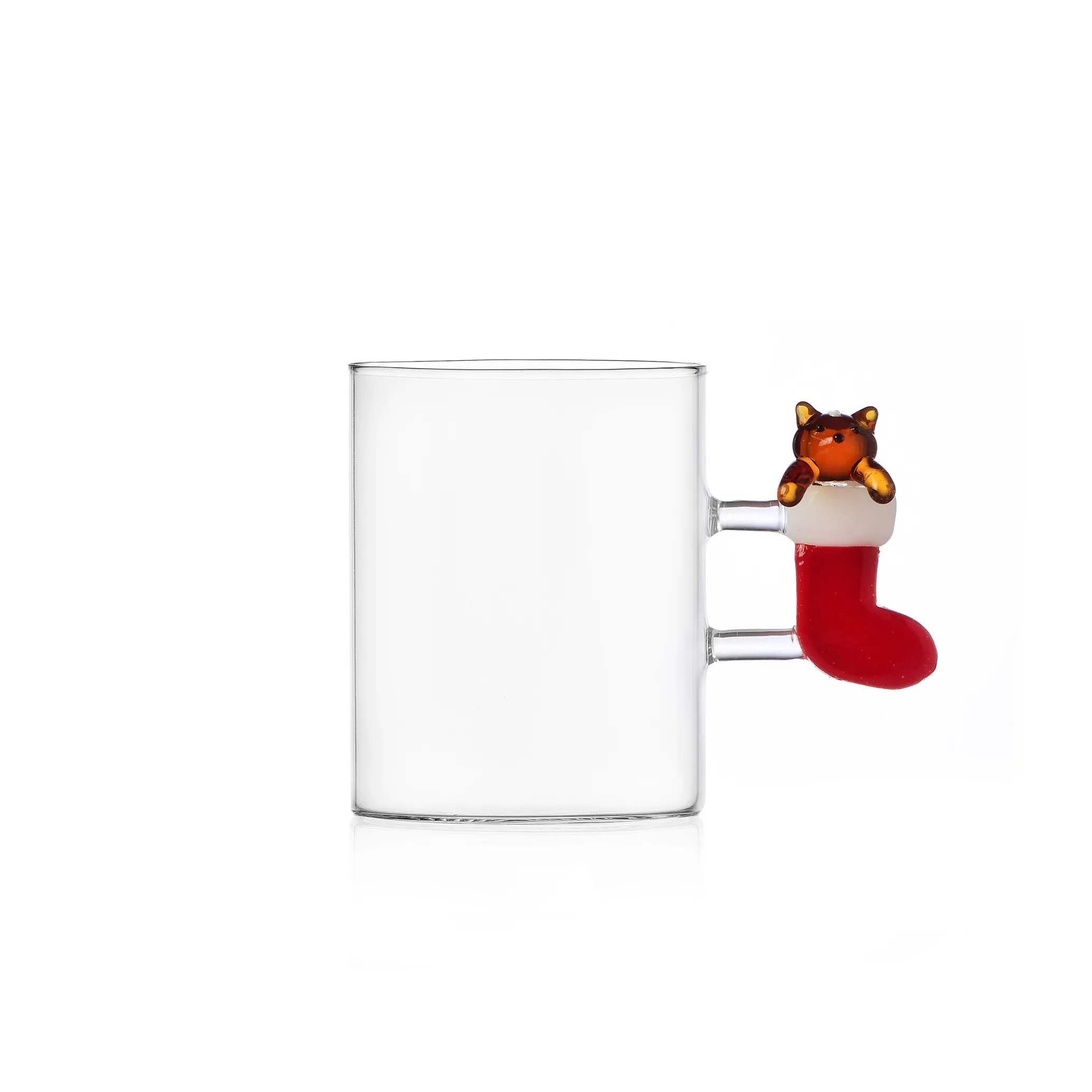 Ichendorf Tabby Cat Collection Christmas Edition Mug amber-colored cat in a stocking