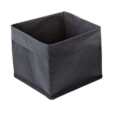 Basket Bread in Black Cellulose Fiber 15x15x16 cm
