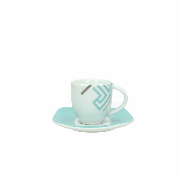 Set 6 coffecups with saucers Andrea Fontebasso New Age Tiffany Green