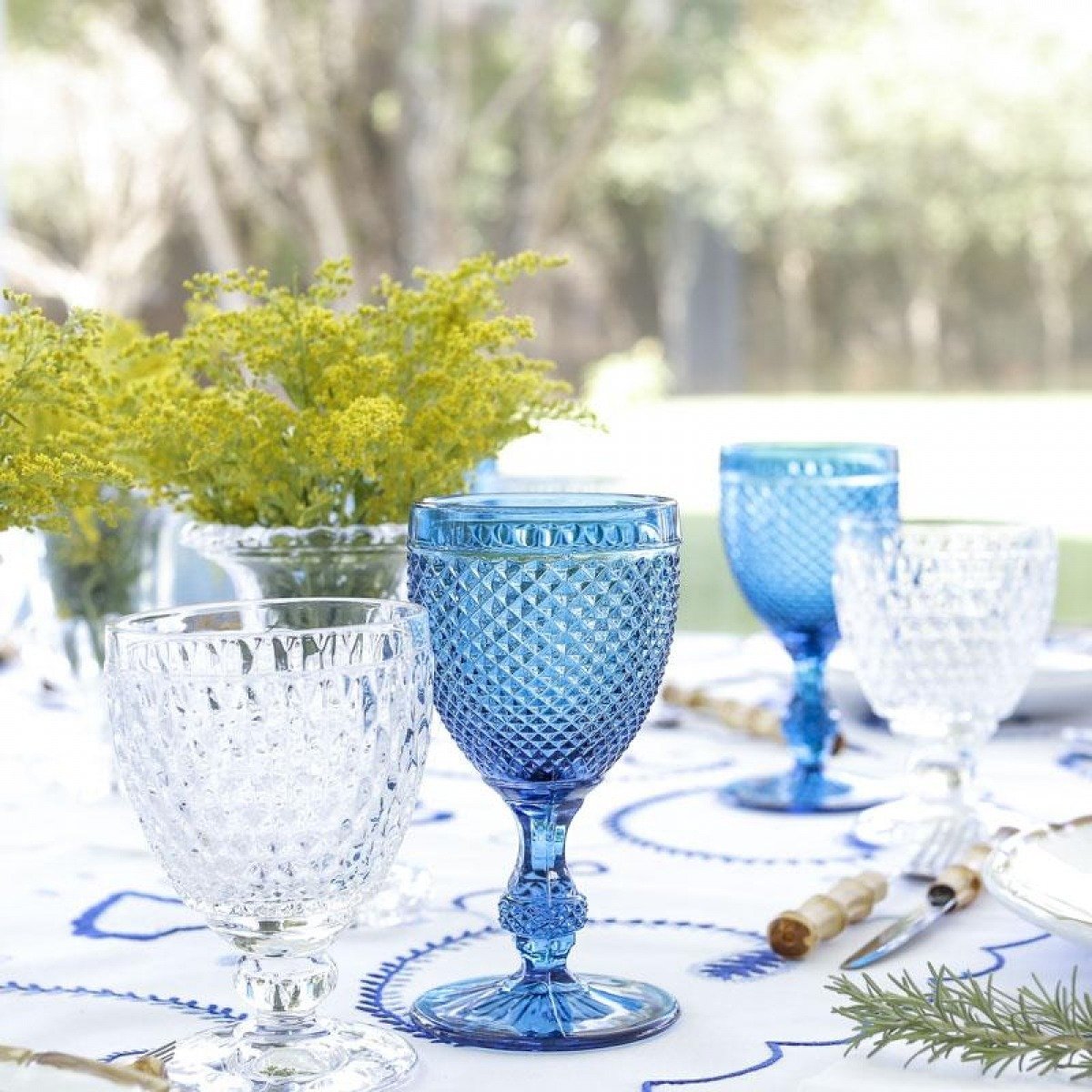 Water Goblet Bicos Vista Alegre Blue